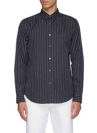 Main View - Click To Enlarge - THEORY - 'Irving' stripe cotton-silk shirt