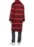 Back View - Click To Enlarge - 8ON8 - Check plaid melton coat