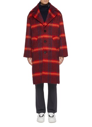 Main View - Click To Enlarge - 8ON8 - Check plaid melton coat