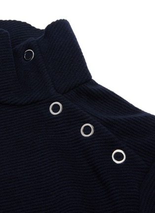 - 8ON8 - Snap button shoulder virgin wool blend turtleneck sweatshirt
