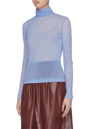 Front View - Click To Enlarge - CÉDRIC CHARLIER - Mesh high neck top