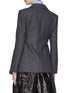 Back View - Click To Enlarge - CÉDRIC CHARLIER - Pin draped tucked blazer