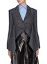 Main View - Click To Enlarge - CÉDRIC CHARLIER - Pin draped tucked blazer