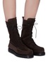 Figure View - Click To Enlarge - THE ROW - 'Patty' suede combat boots