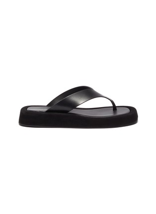 Main View - Click To Enlarge - THE ROW - 'Ginza' platform leather thong sandals