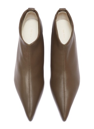 Detail View - Click To Enlarge - THE ROW - 'Bourgeoise' slant heel leather ankle boots