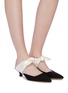Figure View - Click To Enlarge - THE ROW - 'Coco' satin bow tie suede mules