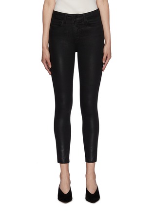 Main View - Click To Enlarge - L'AGENCE - 'Margot' coated skinny jeans