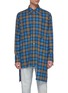 Main View - Click To Enlarge - WOOYOUNGMI - Asymmetric hem tartan plaid shirt