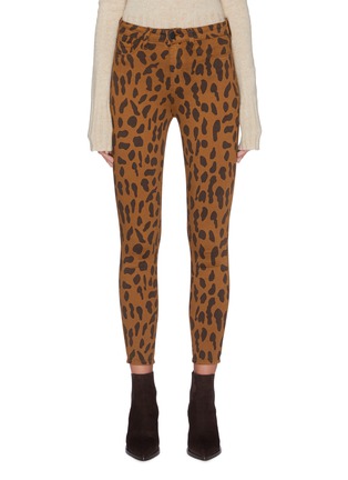 Main View - Click To Enlarge - L'AGENCE - 'Margot' leopard print skinny jeans