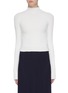 Main View - Click To Enlarge - DION LEE - 'Twist' cutout back rib knit cropped top