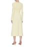 Back View - Click To Enlarge - DION LEE - 'Pierced' gathered cutout front drape crepe dress