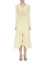 Main View - Click To Enlarge - DION LEE - 'Pierced' gathered cutout front drape crepe dress