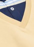  - MARTIN ASBJØRN - Contrast vest panel patchwork stripe polo shirt