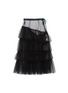 Main View - Click To Enlarge - ENFÖLD - Belted tiered tulle skirt