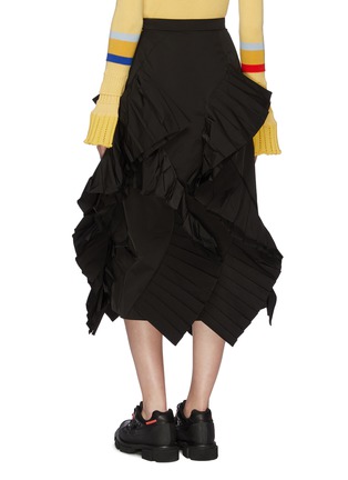 Back View - Click To Enlarge - ENFÖLD - Frill pleated layered twill skirt