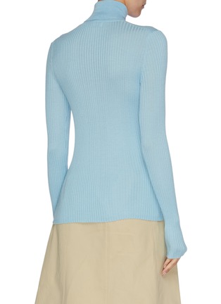 Back View - Click To Enlarge - GABRIELA HEARST - 'Peppe' cashmere-silk rib knit turtleneck top