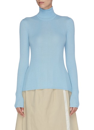 Main View - Click To Enlarge - GABRIELA HEARST - 'Peppe' cashmere-silk rib knit turtleneck top