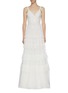 Main View - Click To Enlarge - NEEDLE & THREAD - 'Gracie' floral embellished tiered tulle camisole gown