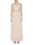 Main View - Click To Enlarge - NEEDLE & THREAD - 'Leilah' embellished strap ruffle tiered tulle gown