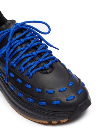 Detail View - Click To Enlarge - BOTTEGA VENETA - 'Lace Speedster' chunky outsole leather sneakers