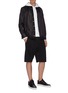 Figure View - Click To Enlarge - Y-3 - Logo print panelled sweat shorts