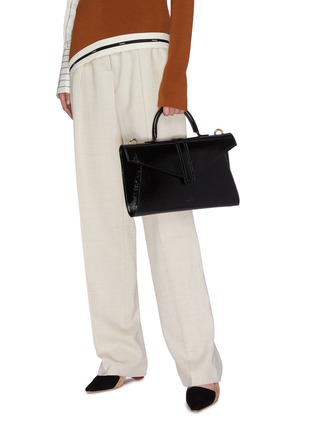 Front View - Click To Enlarge - COMPLÉT - 'Valery' medium leather envelope crossbody bag