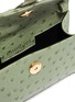  - COMPLÉT - 'Valery' ring handle micro ostrich embossed leather envelope belt bag