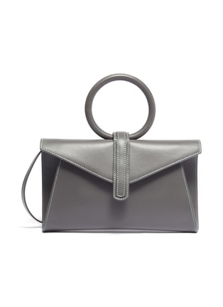 Main View - Click To Enlarge - COMPLÉT - 'Valery' ring handle mini leather envelope clutch