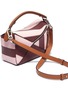 Detail View - Click To Enlarge - LOEWE - 'Puzzle Rugby' stripe patchwork small leather bag