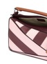 Detail View - Click To Enlarge - LOEWE - 'Puzzle Rugby' stripe patchwork small leather bag