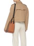 Front View - Click To Enlarge - LOEWE - 'Hammock' small leather and tweed bag