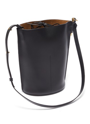 Detail View - Click To Enlarge - LOEWE - 'Gate' perforated anagram leather bucket bag