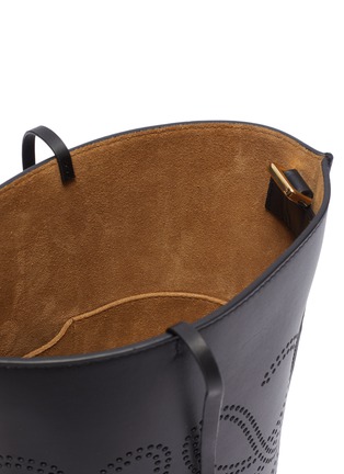 Detail View - Click To Enlarge - LOEWE - 'Gate' perforated anagram leather bucket bag