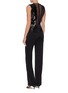 Back View - Click To Enlarge - GALVAN LONDON - 'Lena' fringe sequin tulle panel sleeveless jumpsuit