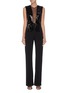 Main View - Click To Enlarge - GALVAN LONDON - 'Lena' fringe sequin tulle panel sleeveless jumpsuit