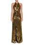 Main View - Click To Enlarge - GALVAN LONDON - 'Peek-a-Boo' keyhole front sequin sleeveless gown