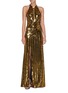 Figure View - Click To Enlarge - GALVAN LONDON - 'Peek-a-Boo' keyhole front sequin sleeveless gown