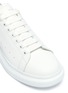 Detail View - Click To Enlarge - ALEXANDER MCQUEEN - 'Oversized Sneakers' in leather with suede collar