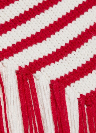 - PORTSPURE - Frayed panel stripe sweater