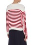 Back View - Click To Enlarge - PORTSPURE - Frayed panel stripe sweater