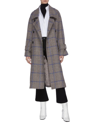 Figure View - Click To Enlarge - PORTSPURE - Houndstooth check overcoat