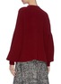 Back View - Click To Enlarge - PORTSPURE - Puff sleeve contrast stitch sweater
