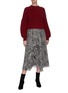 Figure View - Click To Enlarge - PORTSPURE - Puff sleeve contrast stitch sweater