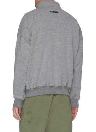 Back View - Click To Enlarge - FEAR OF GOD - 'FG' logo Chenille patch oversized sweatshirt