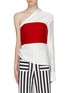 Main View - Click To Enlarge - HELLESSY - 'Paloma' contrast bustier panel one-shoulder top