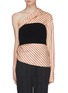 Main View - Click To Enlarge - HELLESSY - 'Paloma' contrast bustier panel stripe one-shoulder top