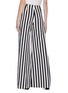 Back View - Click To Enlarge - HELLESSY - 'Luc' patch pocket stripe twill herringbone wide leg pants