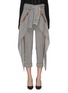 Main View - Click To Enlarge - HELLESSY - 'Avedon' tie waist drape panel houndstooth check pants