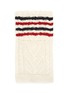 Detail View - Click To Enlarge - THOM BROWNE  - 'Aran' patch pocket stripe cable knit scarf